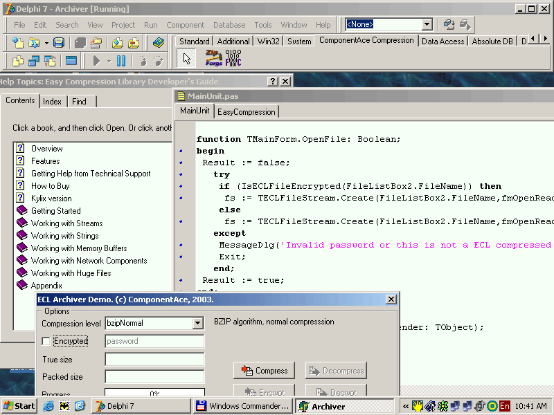 Easy Compression Library Screenshot